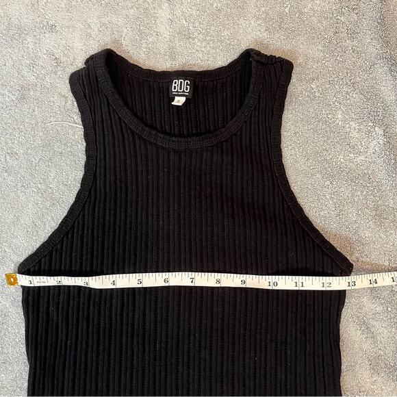 BDG Urban Outfitters Black Ribbed Casual Basic Emo Sleeveless TankTop Size Small - Picture 4 of 6